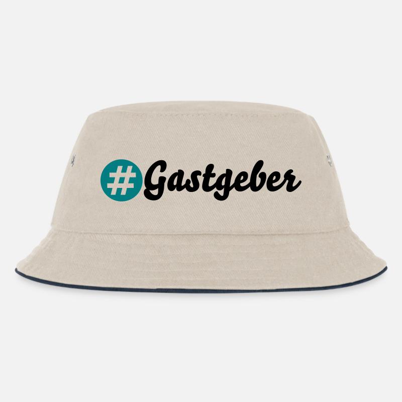 Gastgeber - Kinder Bucket Hat - Natur/Navy