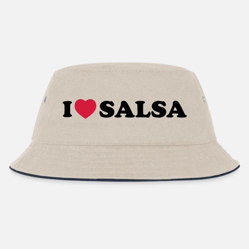 I love salsa - Kinder Bucket Hat - Natur/Navy