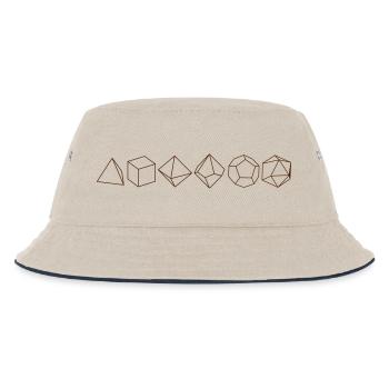 Nice Dice - sechs Würfel für alle Rollenspieler - Kinder Bucket Hat - Natur/Navy - Vorne