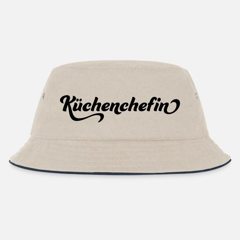 Kochen - Kinder Bucket Hat - Natur/Navy