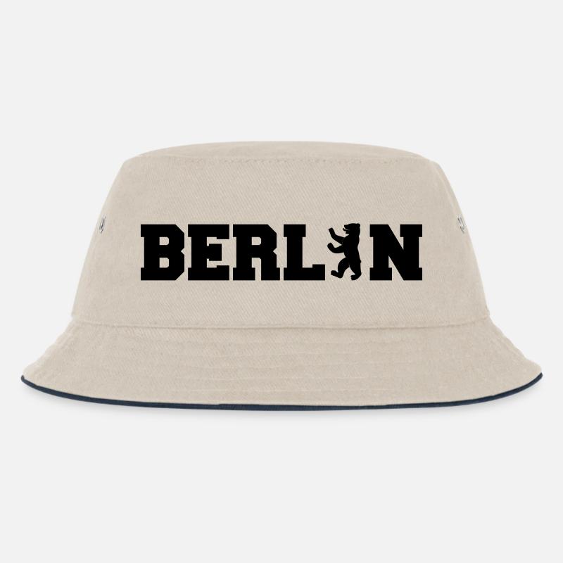 berlin - Kinder Bucket Hat - Natur/Navy
