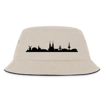 Skyline Bremen - Kinder Bucket Hat - Natur/Navy - Vorne
