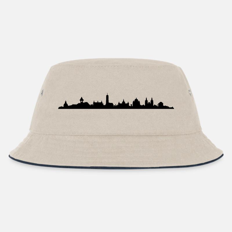 Skyline Graz - Kinder Bucket Hat - Natur/Navy