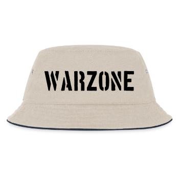 Gaming - Gamer Motif - Warzone - Kids’ Bucket Hat - ecru/navy - Front