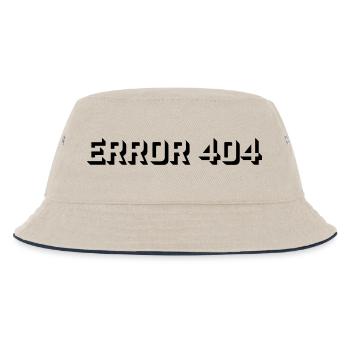 Nerd Computer Error 404 - Kids’ Bucket Hat - ecru/navy - Front