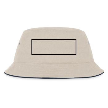 Rahmen - Kinder Bucket Hat - Natur/Navy - Vorne
