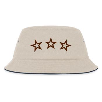 sterne stars sternchen - Kinder Bucket Hat - Natur/Navy - Vorne