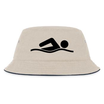 swimming__f1 - Kinder Bucket Hat - Natur/Navy - Vorne