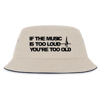 Wenn die Musik zu laut ist - Kinder Bucket Hat - Natur/Navy - Vorne