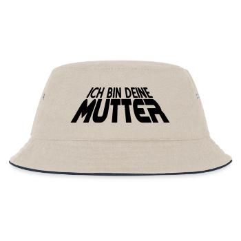 Ich bin deine MUTTER 3D (1c) - Kinder Bucket Hat - Natur/Navy - Vorne