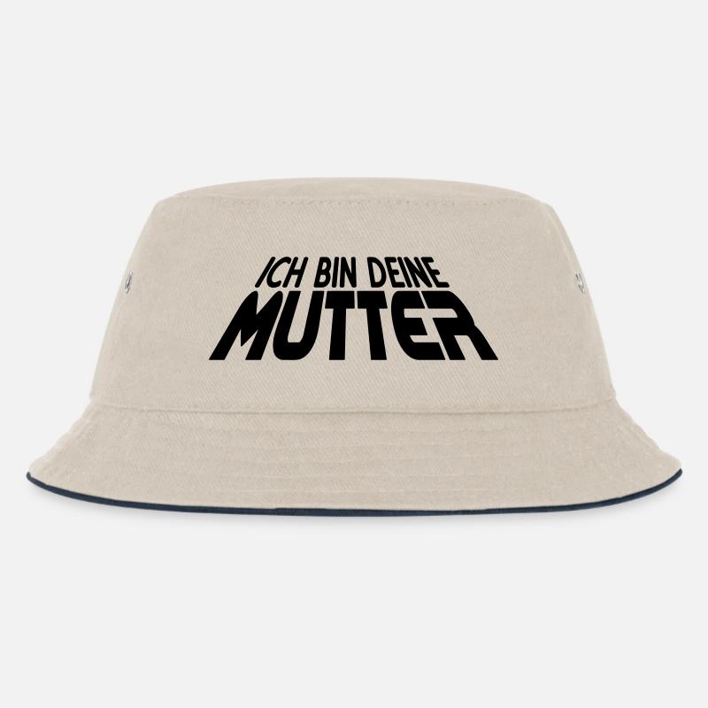 Ich bin deine MUTTER 3D (1c) - Kinder Bucket Hat - Natur/Navy