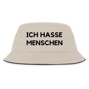 ich hasse menschen - Kinder Bucket Hat - Natur/Navy - Vorne