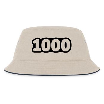 1000. // Tausend // Jubiläum // Geburtstag - Kinder Bucket Hat - Natur/Navy - Vorne