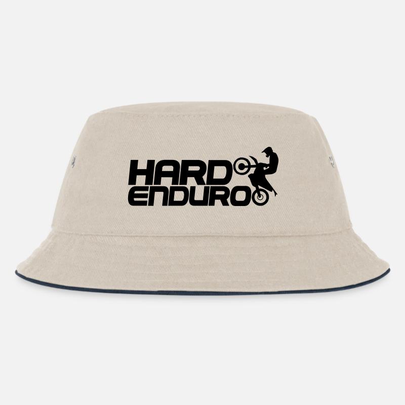Hard Enduro Biker - Kinder Bucket Hat - Natur/Navy