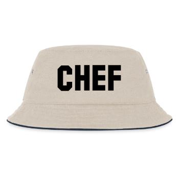chef - Kinder Bucket Hat - Natur/Navy - Vorne