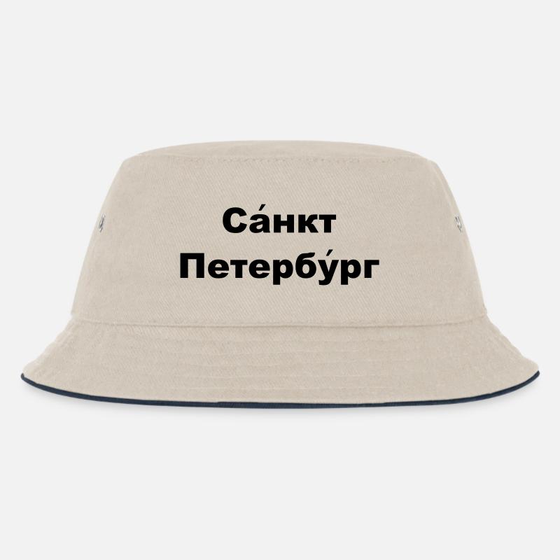 st_petetersburg - Kinder Bucket Hat - Natur/Navy