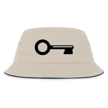 key_f1 - Kids’ Bucket Hat - ecru/navy - Front
