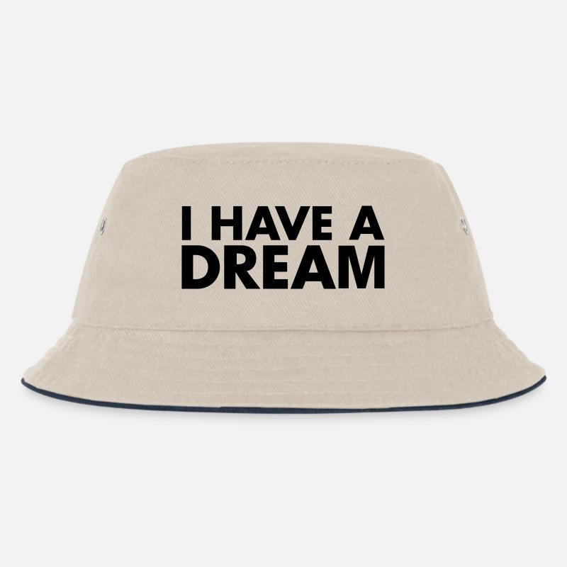 i have a dream - Kinder Bucket Hat - Natur/Navy