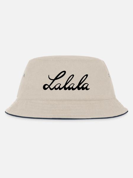 lalala - Kinder Bucket Hat - Natur/Navy