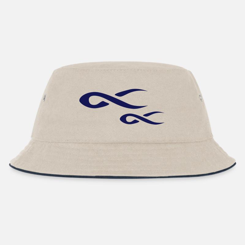 Fische - Kinder Bucket Hat - Natur/Navy