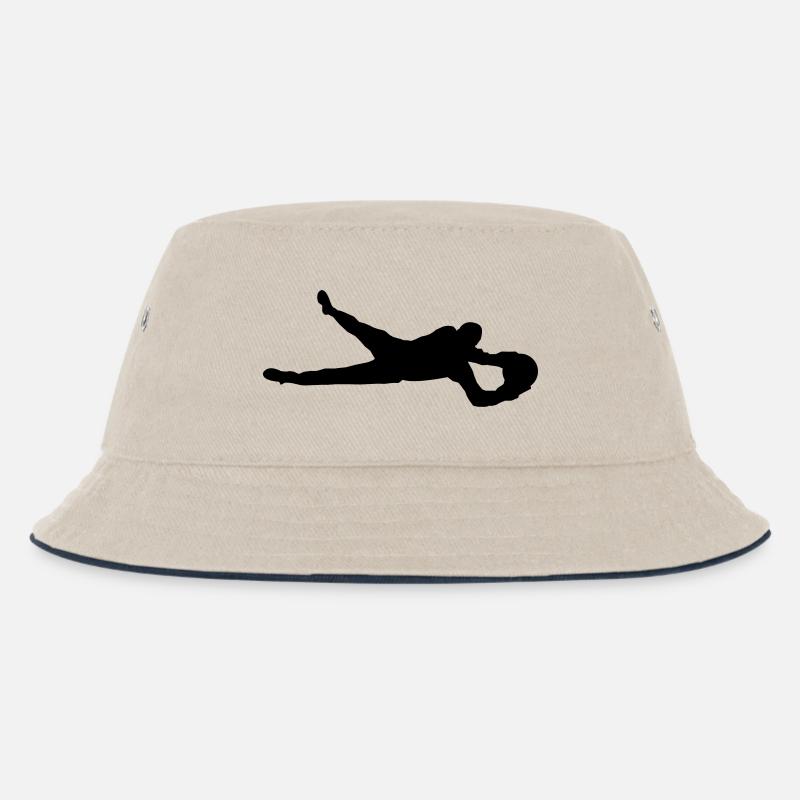 torwart - Kinder Bucket Hat - Natur/Navy