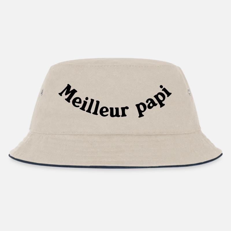 MEILLEUR PAPI - Bob Enfant - blanc cassé/bleu marine