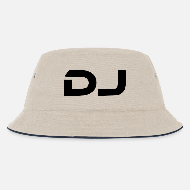 dj - Kinder Bucket Hat - Natur/Navy
