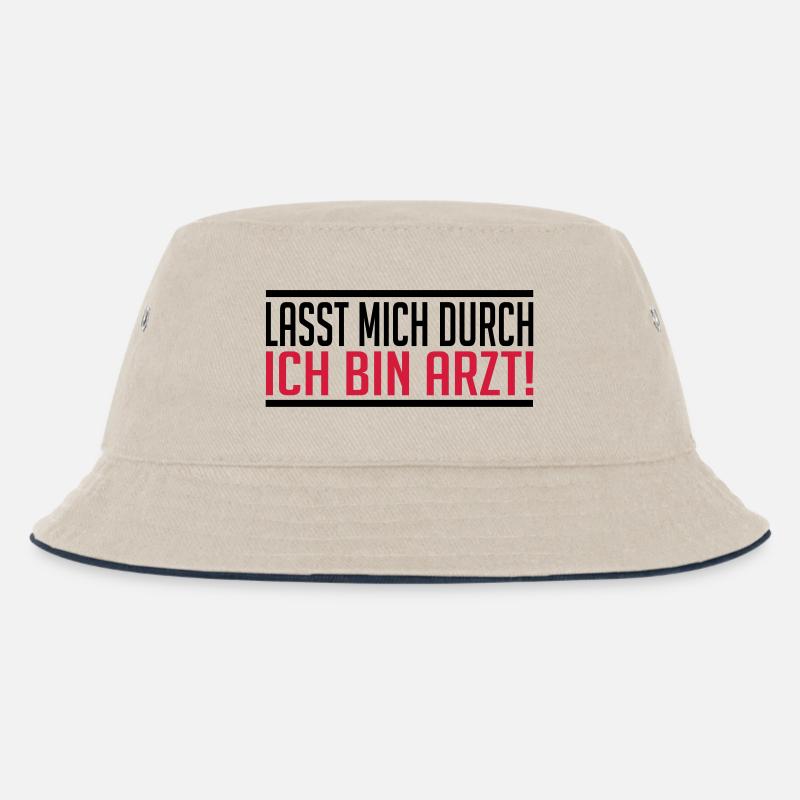 Arzt - Kinder Bucket Hat - Natur/Navy