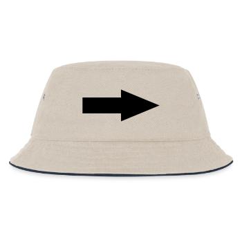 Pfeil - Kinder Bucket Hat - Natur/Navy - Vorne