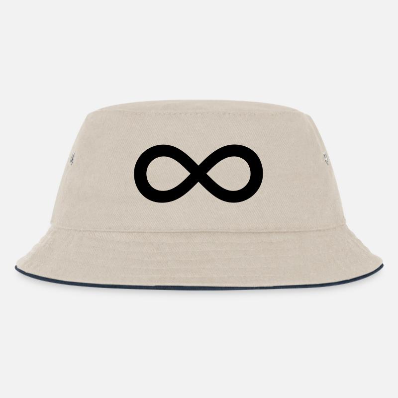 unendlich - Kinder Bucket Hat - Natur/Navy