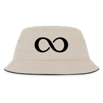 Symbol Unendlichkeit - Kinder Bucket Hat - Natur/Navy - Vorne
