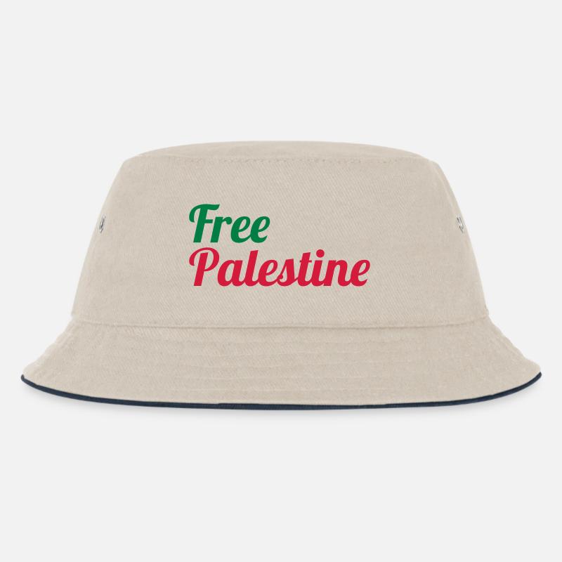 Free Palestine - Kinder Bucket Hat - Natur/Navy
