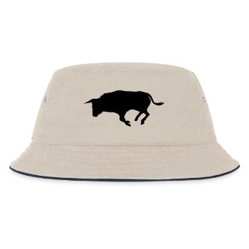 stier - Kinder Bucket Hat - Natur/Navy - Vorne