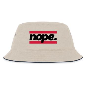 nope graphic - Kinder Bucket Hat - Natur/Navy - Vorne