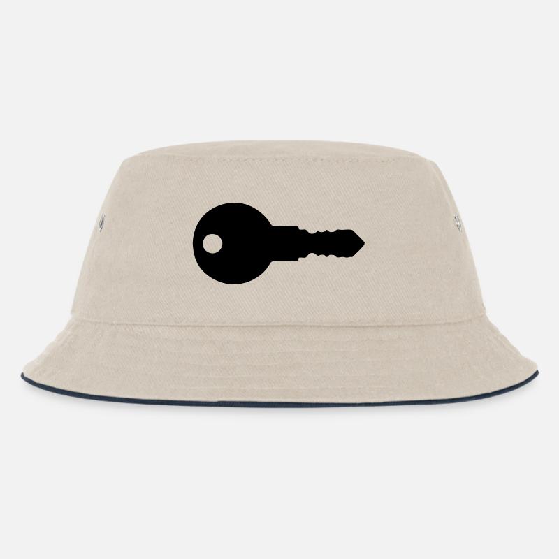 Schlüssel - Kinder Bucket Hat - Natur/Navy