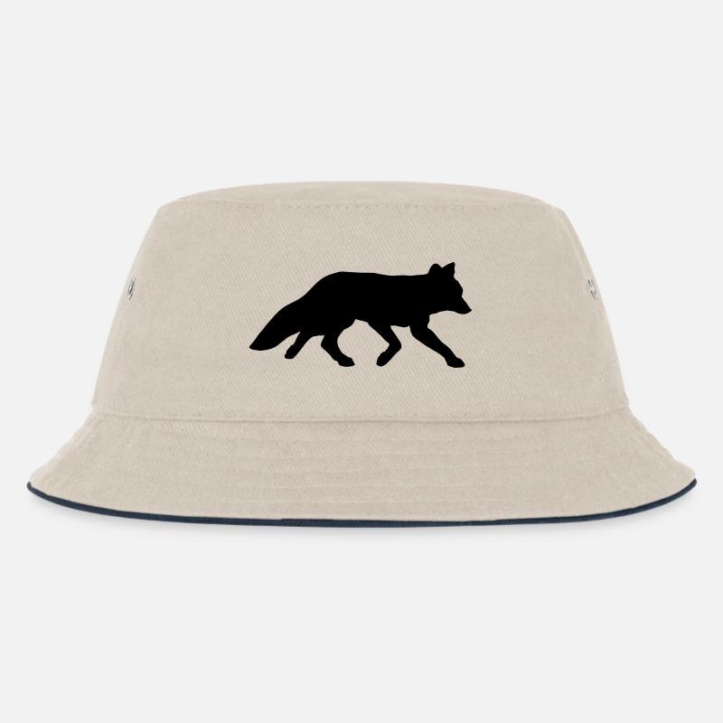 rotfuchs red fox clever schlauer smarter wildnis - Kinder Bucket Hat - Natur/Navy