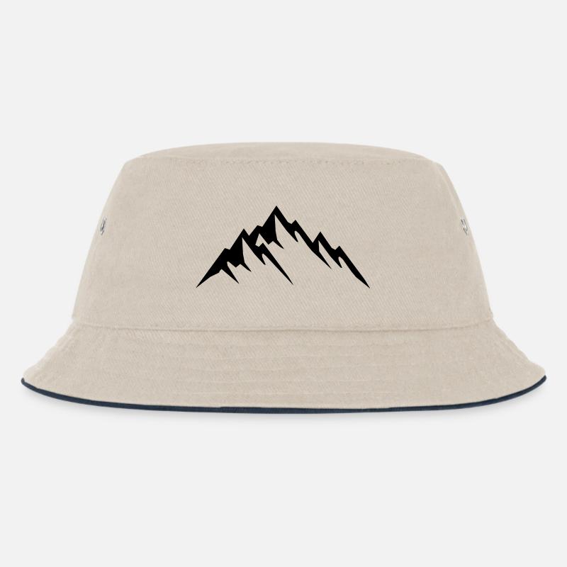 mountains design - Kinder Bucket Hat - Natur/Navy