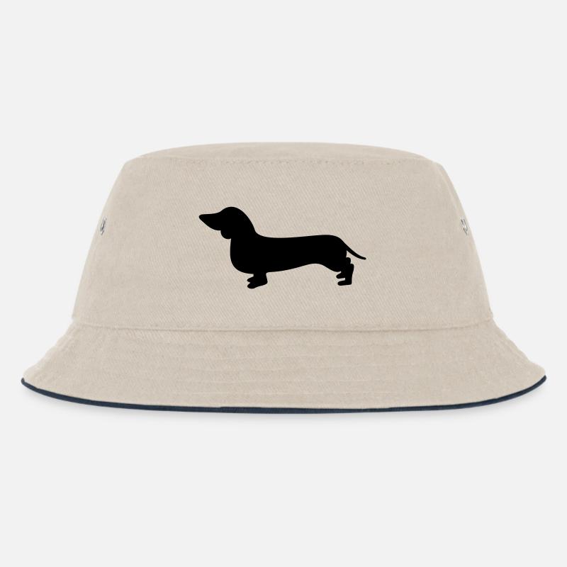 dackel - Kinder Bucket Hat - Natur/Navy