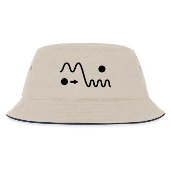 Doppler effect [monochrome] - Kids’ Bucket Hat - ecru/navy - Front