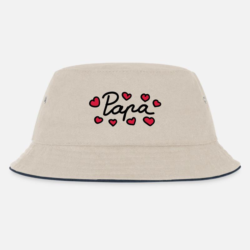Papa - coeur - 2 - Bob Enfant - blanc cassé/bleu marine
