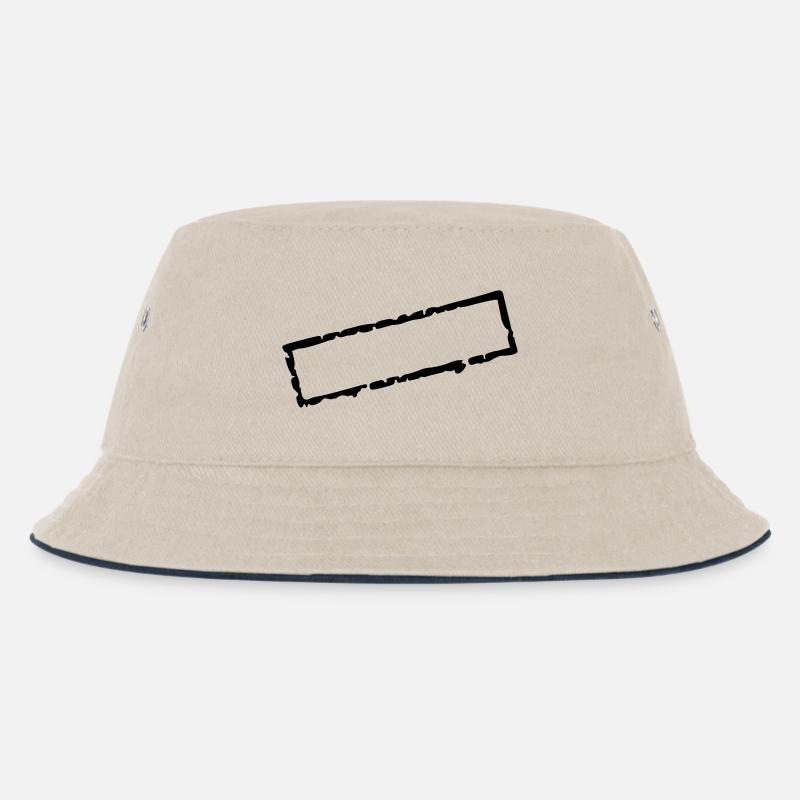 stamp_I_vec_1 de - Kinder Bucket Hat - Natur/Navy