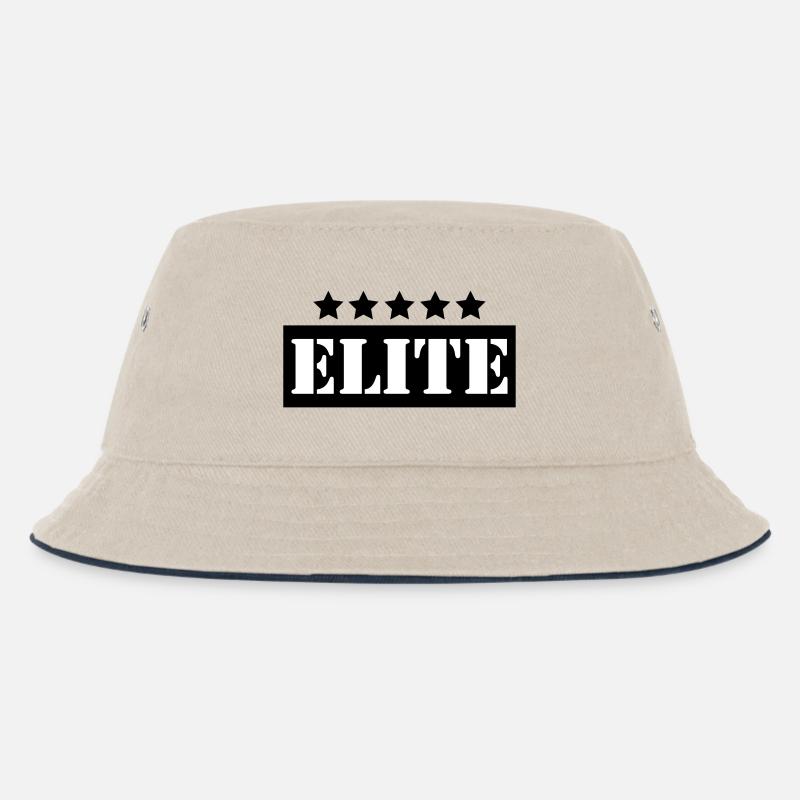 Elite - Kinder Bucket Hat - Natur/Navy