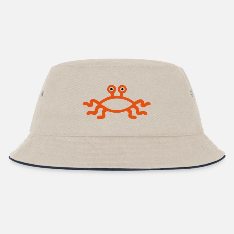Fliegendes Spaghettimonster - Kinder Bucket Hat - Natur/Navy