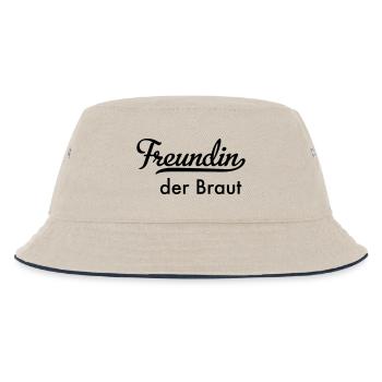 Freundin der Braut - Kinder Bucket Hat - Natur/Navy - Vorne
