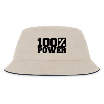 Logo 100 % de puissance - Bob Enfant - blanc cassé/bleu marine - Devant