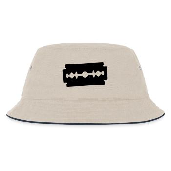 Rasierklinge Symbol - Kinder Bucket Hat - Natur/Navy - Vorne