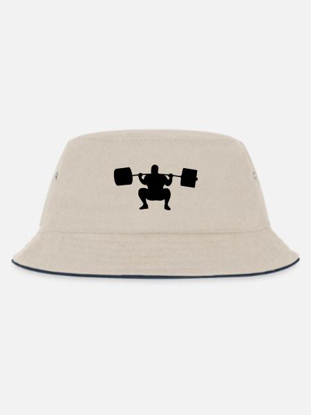 Kniebeuge tief - Kinder Bucket Hat - Natur/Navy