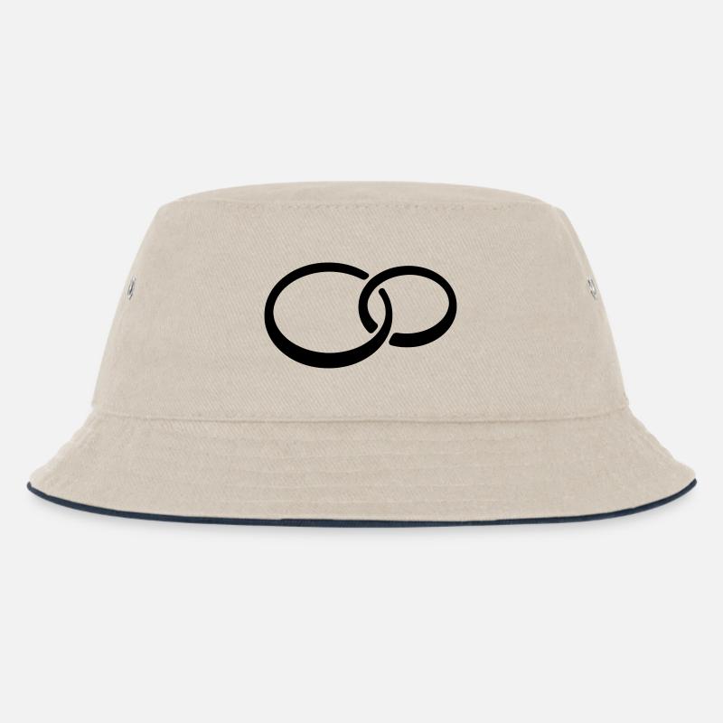 Trauringe - Kinder Bucket Hat - Natur/Navy