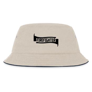 Firefighter Axt Logo - Kinder Bucket Hat - Natur/Navy - Vorne