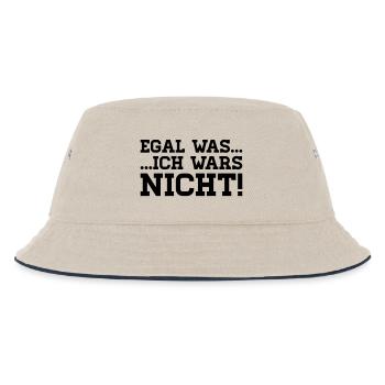 egal was - ich wars nicht! - Kinder Bucket Hat - Natur/Navy - Vorne
